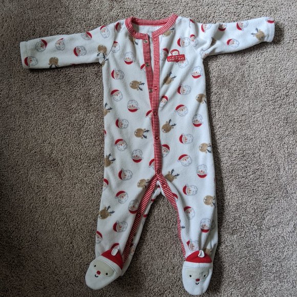 "My First Christmas", Fleece Pajamas - 9 month - Picture 1 of 2